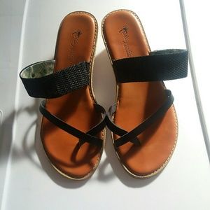 Backless strappy sandals